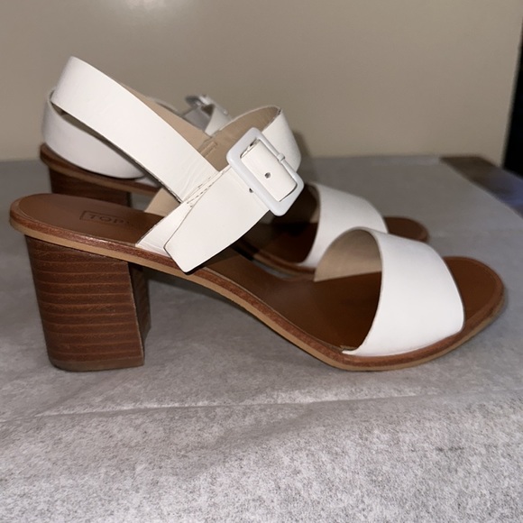 Topshop White Chunky Heel - Picture 4 of 5
